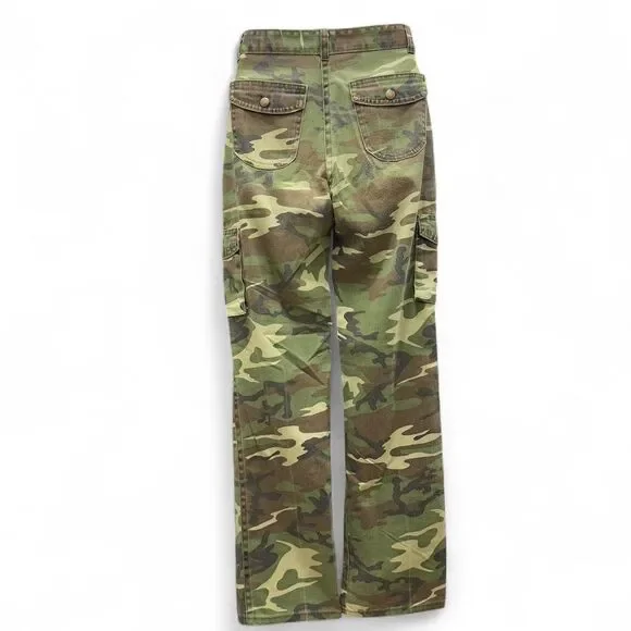 Vintage Camouflage Straight Leg Cargo Pants - Green/Brown - Picture 5 of 6